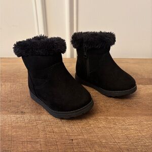 Cat & Jack Toddler/ Baby Girl Size 6 Black Boots